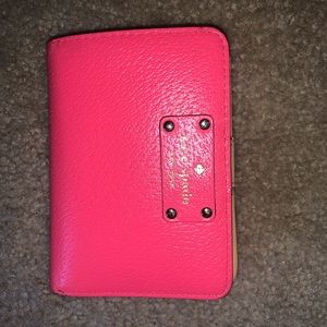 Neon pink Kate Spade mini wallet